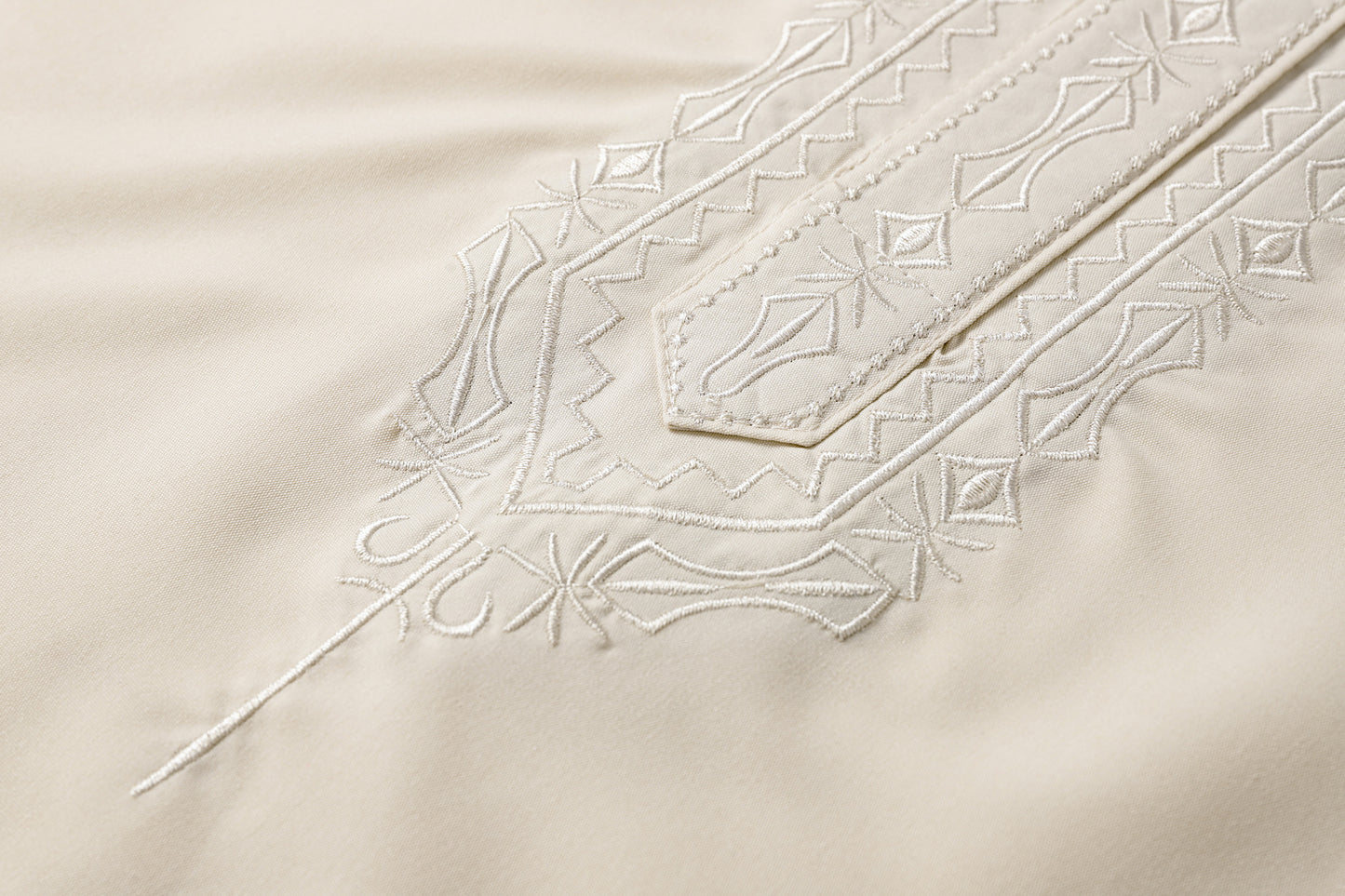 Qamis - Saudi Tan with chest embroidery