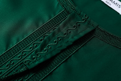  Qamis - Emirati Grün mit Krawattenstickerei